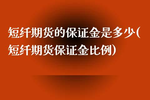 短纤期货的保证金是多少(短纤期货保证金比例)_https://www.xmqjcw.com_期货开户_第1张