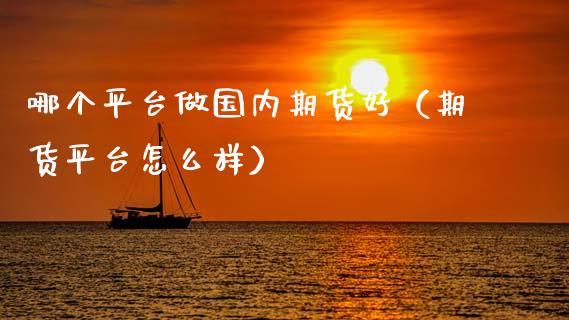 哪个平台做国内期货好（期货平台怎么样）_https://www.xmqjcw.com_期货行情_第1张