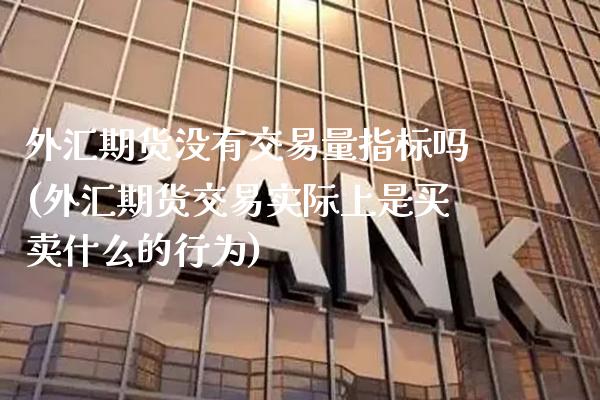 外汇期货没有交易量指标吗(外汇期货交易实际上是买卖什么的行为)_https://www.xmqjcw.com_期货百科_第1张