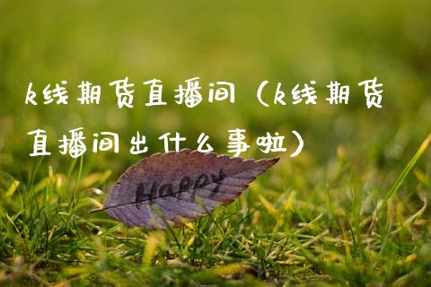 k线期货直播间（k线期货直播间出什么事啦）_https://www.xmqjcw.com_期货投资_第1张