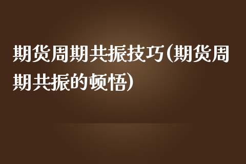 期货周期共振技巧(期货周期共振的顿悟)_https://www.xmqjcw.com_期货行情_第1张
