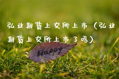 弘业期货上交所上市（弘业期货上交所上市了吗）_https://www.xmqjcw.com_期货直播室_第1张