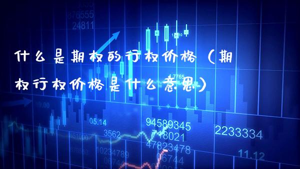 什么是期权的行权价格（期权行权价格是什么意思）_https://www.xmqjcw.com_期货投资_第1张
