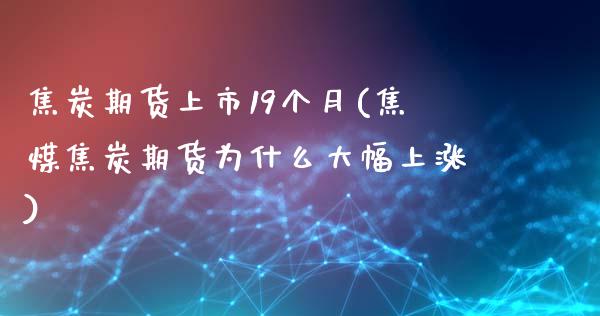 焦炭期货上市19个月(焦煤焦炭期货为什么大幅上涨)_https://www.xmqjcw.com_期货百科_第1张