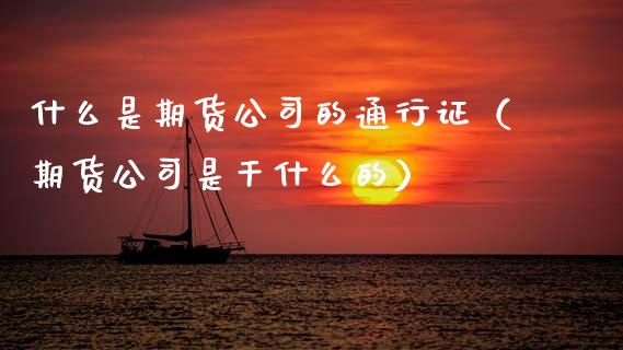 什么是期货公司的（期货公司是干什么的）_https://www.xmqjcw.com_期货直播室_第1张