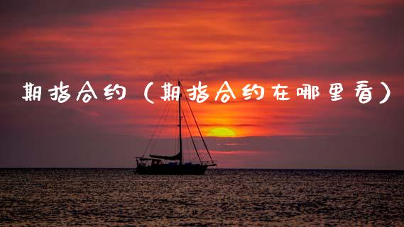 期指合约（期指合约在哪里看）_https://www.xmqjcw.com_期货直播室_第1张