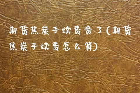 期货焦炭手续费贵了(期货焦炭手续费怎么算)_https://www.xmqjcw.com_期货百科_第1张