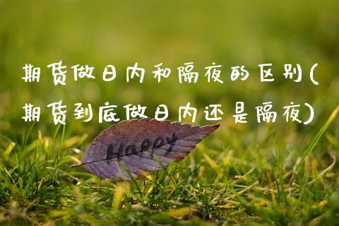 期货做日内和隔夜的区别(期货到底做日内还是隔夜)_https://www.xmqjcw.com_期货开户_第1张