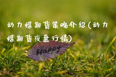 动力煤期货策略介绍(动力煤期货夜盘行情)_https://www.xmqjcw.com_期货行情_第1张