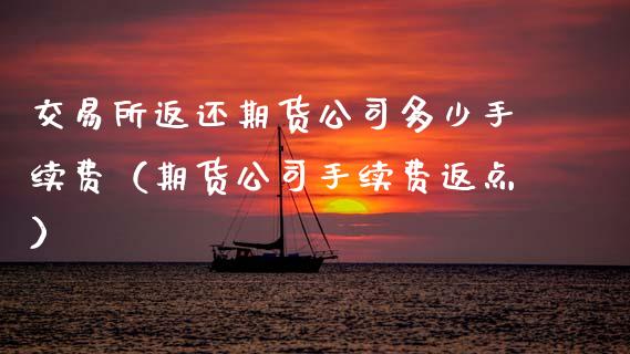 交易所返还期货公司多少手续费（期货公司手续费返点）_https://www.xmqjcw.com_期货行情_第1张