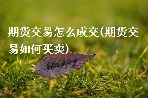 期货交易怎么成交(期货交易如何买卖)_https://www.xmqjcw.com_期货百科_第1张