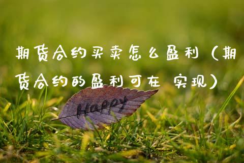 期货合约买卖怎么盈利（期货合约的盈利可在 实现）_https://www.xmqjcw.com_期货行情_第1张