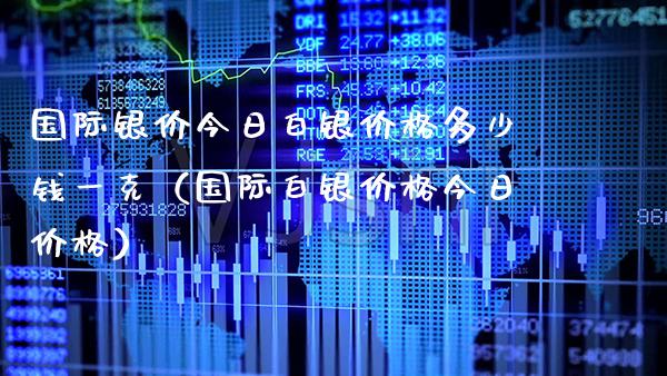 国际银价今日白银价格多少钱一克（国际白银价格今日价格）_https://www.xmqjcw.com_期货直播室_第1张