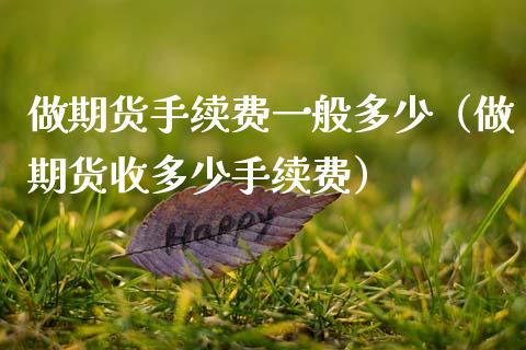 做期货手续费一般多少（做期货收多少手续费）_https://www.xmqjcw.com_期货投资_第1张
