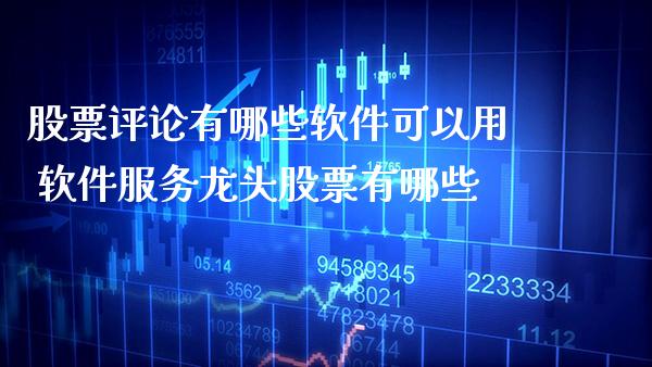 股票评论有哪些软件可以用 软件服务龙头股票有哪些_https://www.xmqjcw.com_股票投资_第1张