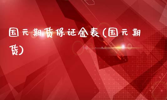 国元期货保证金表(国元期货)_https://www.xmqjcw.com_期货投资_第1张