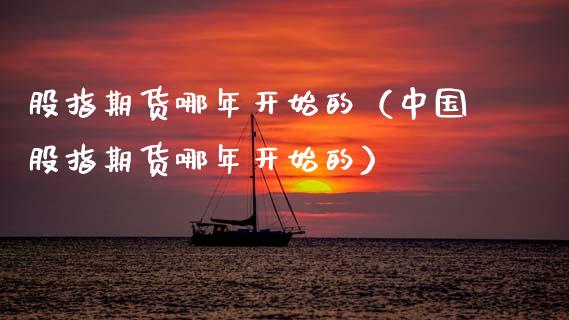 股指期货哪年开始的（中国股指期货哪年开始的）_https://www.xmqjcw.com_期货投资_第1张