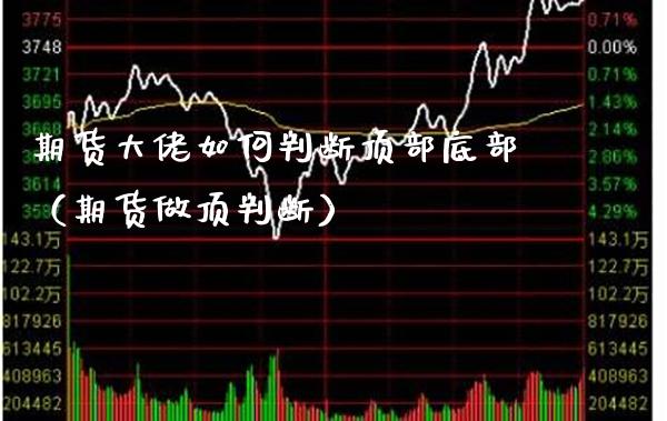 期货大佬如何判断顶部底部（期货做顶判断）_https://www.xmqjcw.com_期货直播室_第1张