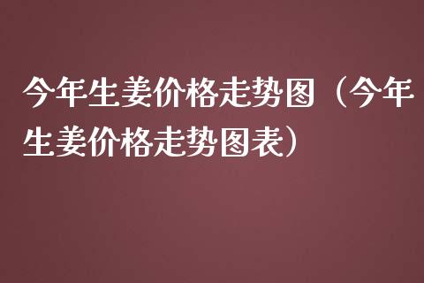 今年生姜价格走势图（今年生姜价格走势图表）_https://www.xmqjcw.com_期货行情_第1张
