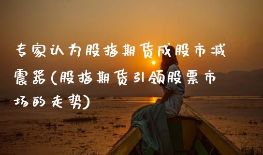 专家认为股指期货成股市减震器(股指期货引领股票市场的走势)_https://www.xmqjcw.com_期货投资_第1张