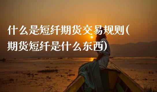 什么是短纤期货交易规则(期货短纤是什么东西)_https://www.xmqjcw.com_期货百科_第1张
