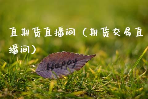 直期货直播间（期货交易直播间）_https://www.xmqjcw.com_期货投资_第1张