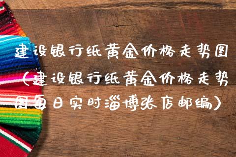 建设银行纸黄金价格走势图（建设银行纸黄金价格走势图每日实时淄博张店邮编）_https://www.xmqjcw.com_期货投资_第1张