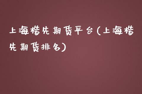 上海楷先期货平台(上海楷先期货排名)_https://www.xmqjcw.com_期货百科_第1张