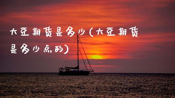 大豆期货是多少(大豆期货是多少点的)_https://www.xmqjcw.com_期货百科_第1张