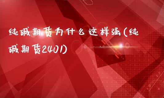纯碱期货为什么这样强(纯碱期货2401)_https://www.xmqjcw.com_期货百科_第1张