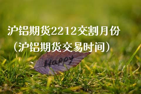 沪铝期货2212交割月份（沪铝期货交易时间）_https://www.xmqjcw.com_期货投资_第1张