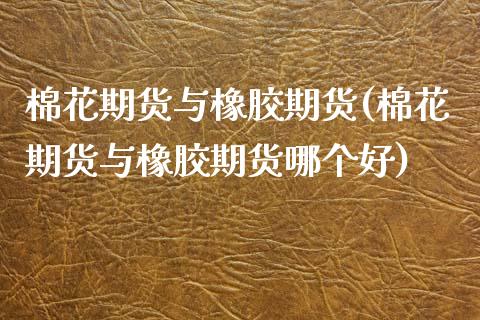 棉花期货与橡胶期货(棉花期货与橡胶期货哪个好)_https://www.xmqjcw.com_期货百科_第1张