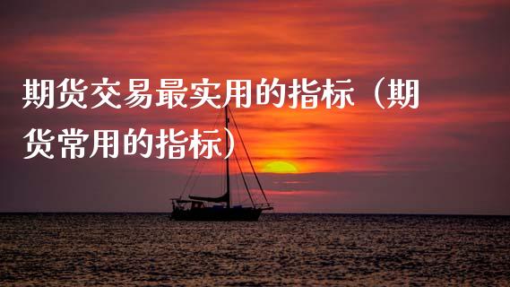 期货交易最实用的指标（期货常用的指标）_https://www.xmqjcw.com_期货行情_第1张