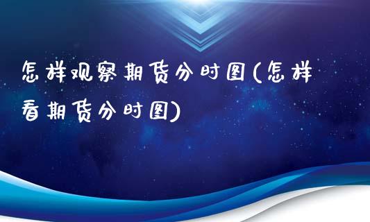 怎样观察期货分时图(怎样看期货分时图)_https://www.xmqjcw.com_期货百科_第1张