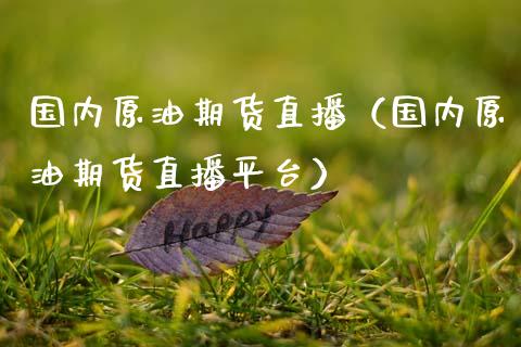 国内原油期货直播（国内原油期货直播平台）_https://www.xmqjcw.com_期货直播室_第1张