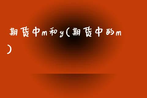 期货中m和y(期货中的m)_https://www.xmqjcw.com_期货投资_第1张