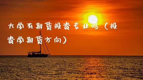 大学有期货投资专业吗（投资学期货方向）_https://www.xmqjcw.com_期货直播室_第1张