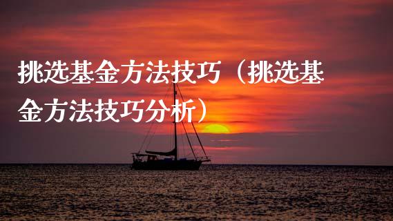 挑选基金方法技巧（挑选基金方法技巧分析）_https://www.xmqjcw.com_基金理财_第1张