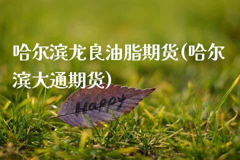 哈尔滨龙良油脂期货(哈尔滨大通期货)_https://www.xmqjcw.com_期货百科_第1张