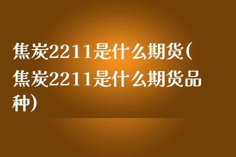 焦炭2211是什么期货(焦炭2211是什么期货品种)_https://www.xmqjcw.com_期货百科_第1张