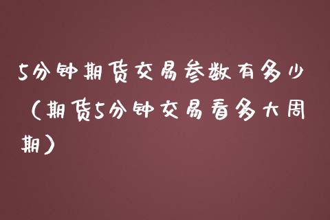 5分钟期货交易参数有多少（期货5分钟交易看多大周期）_https://www.xmqjcw.com_期货直播室_第1张