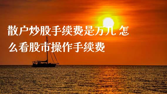 散户炒股手续费是万几 怎么看股市操作手续费_https://www.xmqjcw.com_股票投资_第1张