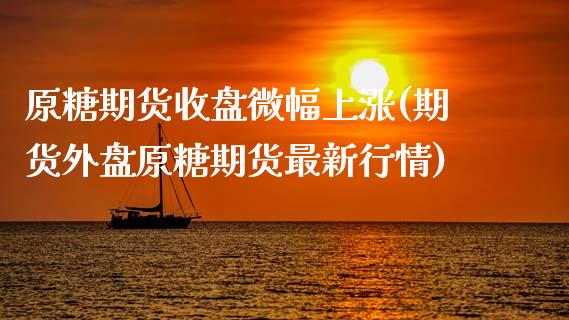原糖期货收盘微幅上涨(期货外盘原糖期货最新行情)_https://www.xmqjcw.com_期货百科_第1张