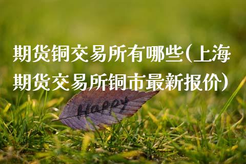 期货铜交易所有哪些(上海期货交易所铜市最新报价)_https://www.xmqjcw.com_期货百科_第1张