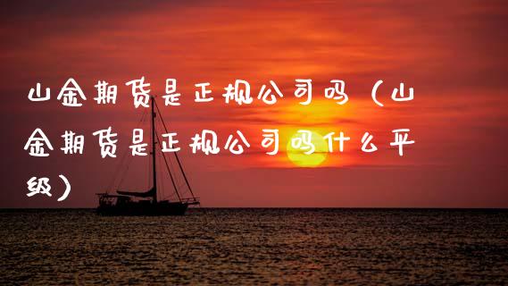山金期货是正规公司吗（山金期货是正规公司吗什么平级）_https://www.xmqjcw.com_期货直播室_第1张