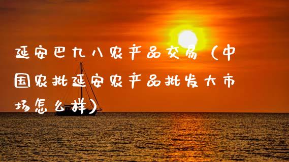 延安巴九八农产品交易（中国农批延安农产品**大市场怎么样）_https://www.xmqjcw.com_期货直播室_第1张
