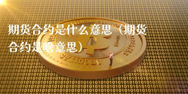 期货合约是什么意思（期货合约是啥意思）_https://www.xmqjcw.com_期货直播室_第1张