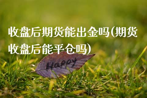 收盘后期货能出金吗(期货收盘后能平仓吗)_https://www.xmqjcw.com_期货开户_第1张