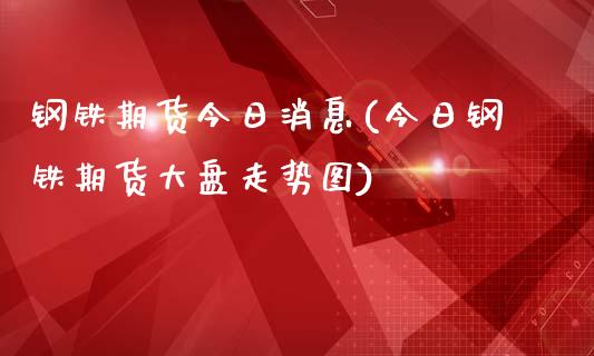 钢铁期货今日消息(今日钢铁期货大盘走势图)_https://www.xmqjcw.com_基金理财_第1张