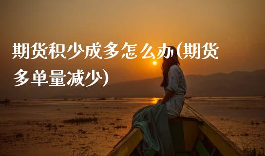 期货积少成多怎么办(期货多单量减少)_https://www.xmqjcw.com_期货百科_第1张